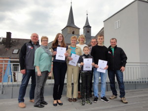 v. l. Günter Schill, Martina Weiß, Elisabeth Schörner, Kerstin Gesell, Theresa Stöcker, Tino Bayer, Günter Kaufmann, Mauritz Beck, Mattias Beck